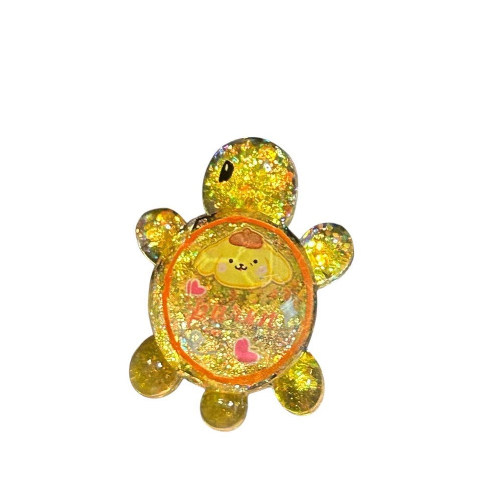 Sanrio Pompompurin Shimmery Yellow Lucky Turtle with 3D Floating Frame Display - Picture 11 of 13